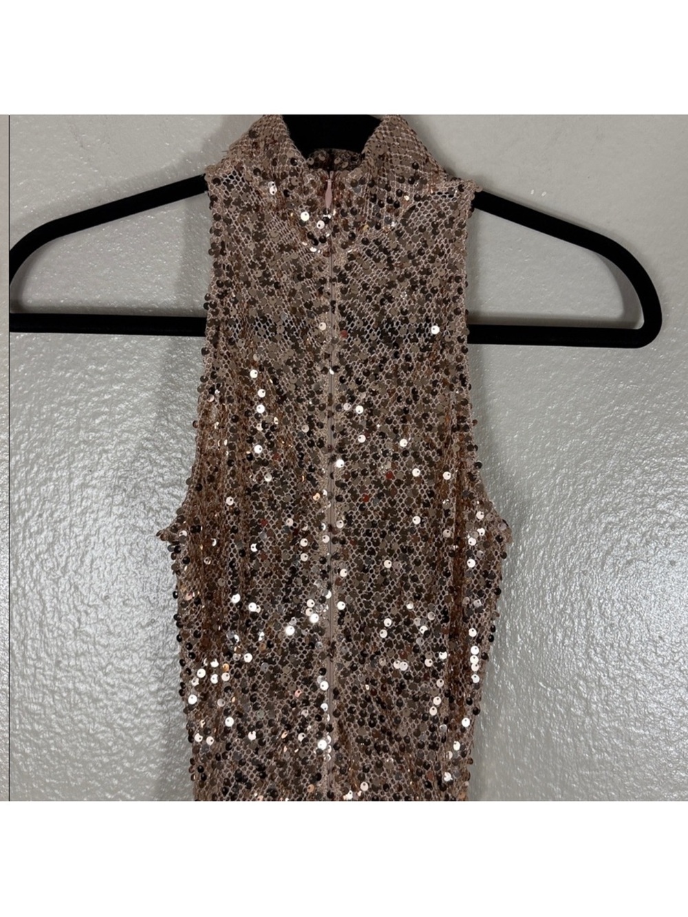 Delfi Collective Avelie Ruched Sequin Dress in Nude - Picture 8 of 15